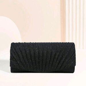 *Brand New* Ladies Elegant Black Glitter Evening Bag